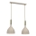 Hängeleuchte NOAK 2xE27/15W/230V beige/golden