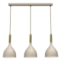 Hängeleuchte NOAK 3xE27/15W/230V beige/golden