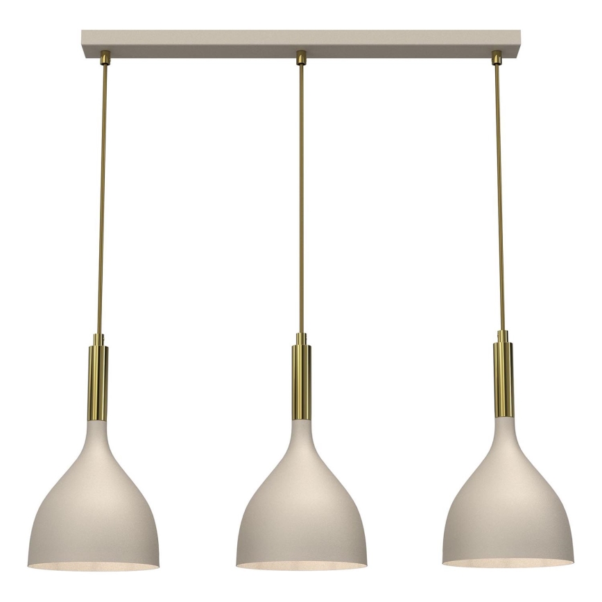 Hängeleuchte NOAK 3xE27/15W/230V beige/golden