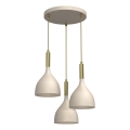 Hängeleuchte NOAK 3xE27/15W/230V beige/golden