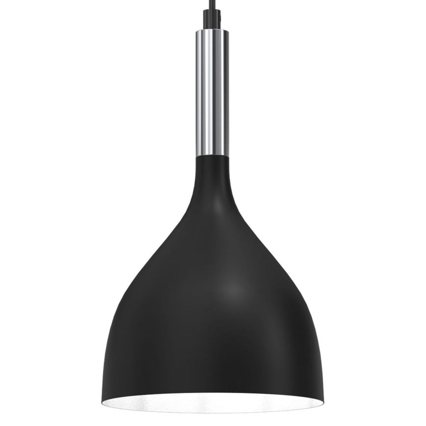 Hängeleuchte NOAK 3xE27/15W/230V schwarz/glänzendes Chrom
