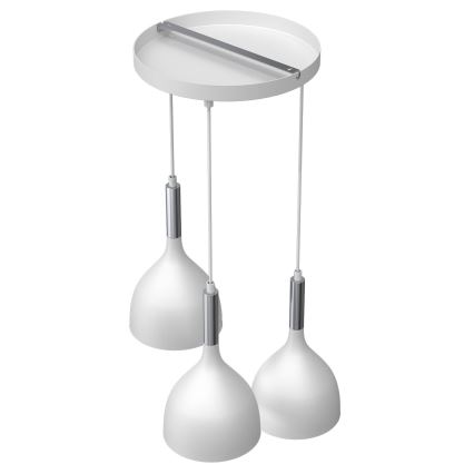 Hängeleuchte NOAK 3xE27/15W/230V weiß/glänzendes Chrom