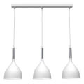 Hängeleuchte NOAK 3xE27/15W/230V weiß/glänzendes Chrom