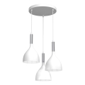 Hängeleuchte NOAK 3xE27/15W/230V weiß/glänzendes Chrom