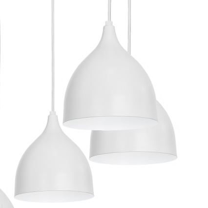 Hängeleuchte NOAK 5xE27/15W/230V grau