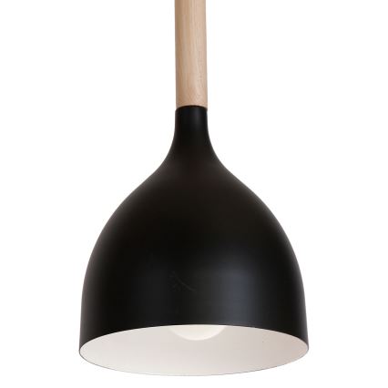Hängeleuchte NOAK WOOD 3xE27/15W/230V schwarz/Buche