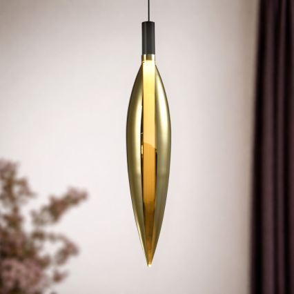 Hängeleuchte NORDIC an Kabel 1xG9/5W/230V schwarz/gold