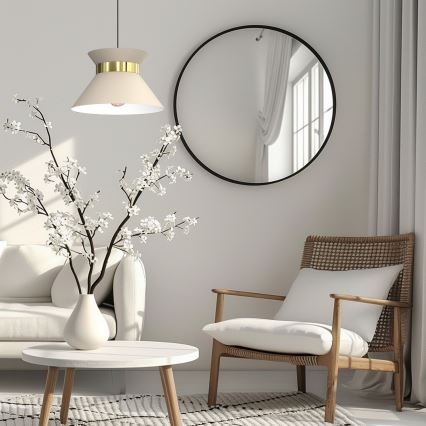 Hängeleuchte NORGE 1xE27/15W/230V beige/golden