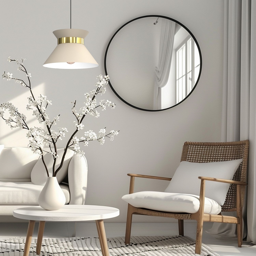 Hängeleuchte NORGE 1xE27/15W/230V beige/golden