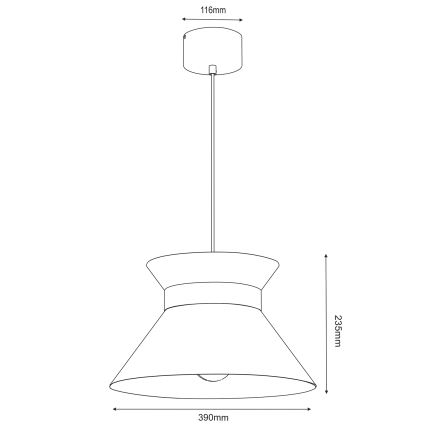 Hängeleuchte NORGE 1xE27/15W/230V beige/golden
