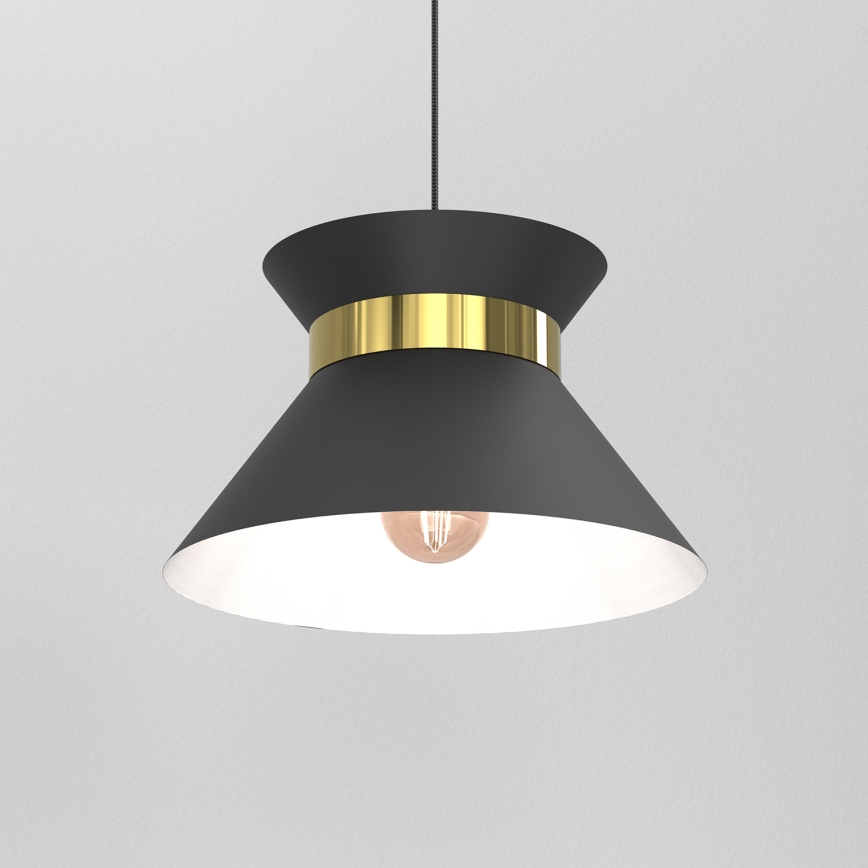 Hängeleuchte NORGE 1xE27/15W/230V schwarz/golden