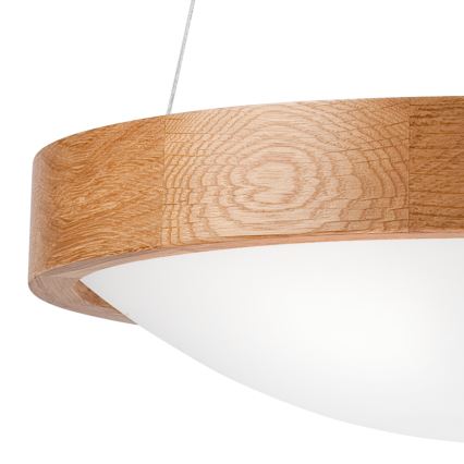 Hängeleuchte OAK SLIM 2xE27/60W/230V ø 37 cm Eiche