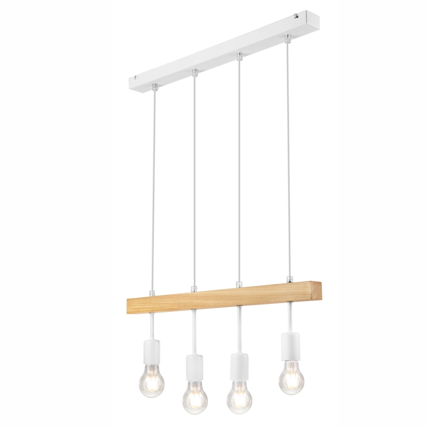 Hängeleuchte ORAZIO 4xE27/60W/230V Buche