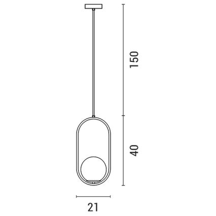 Hängeleuchte ORBA 1xE27/15W/230V Messing