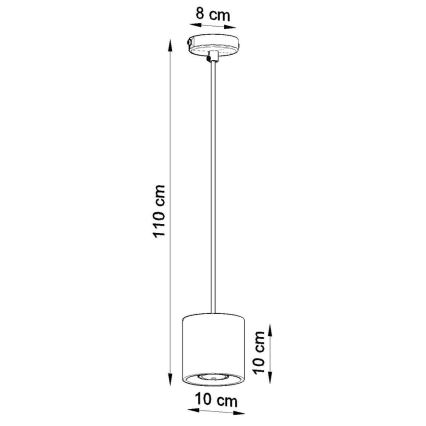 Hängeleuchte ORBIS 1 1xGU10/40W/230V grau