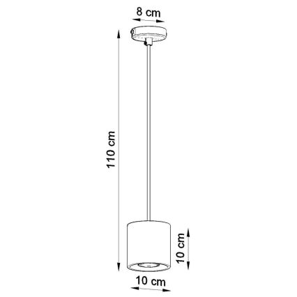 Hängeleuchte ORBIS 1 1xGU10/40W/230V schwarz