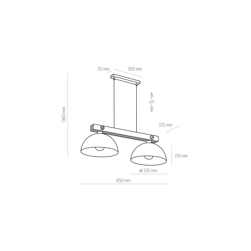Hängeleuchte OSLO 2xE27/60W/230V