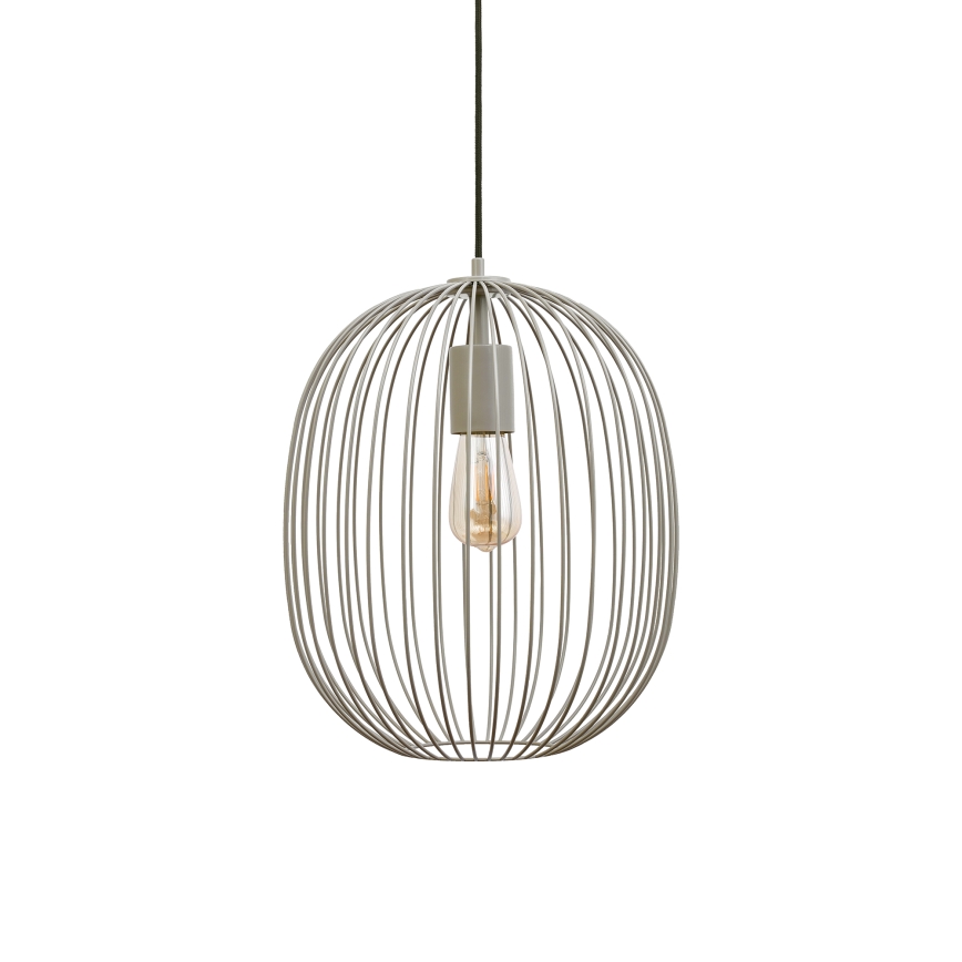 Hängeleuchte OVELLA an Kabel, 1xE27/15W/230V, Ø 34 cm, beige