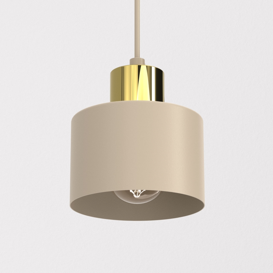 Hängeleuchte PARKLA an Kabel 1xE27/15W/230V beige/gold