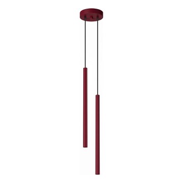 Hängeleuchte PASTELO an Kabel, 2xG9/8W/230V, rot
