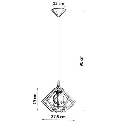 Hängeleuchte POMPELMO 1xE27/60W/230V