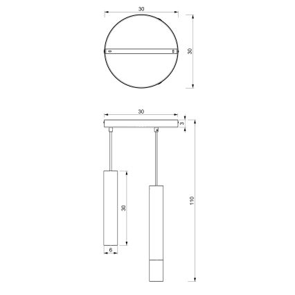 Hängeleuchte RAITO 3xGU10/8W/230V messing