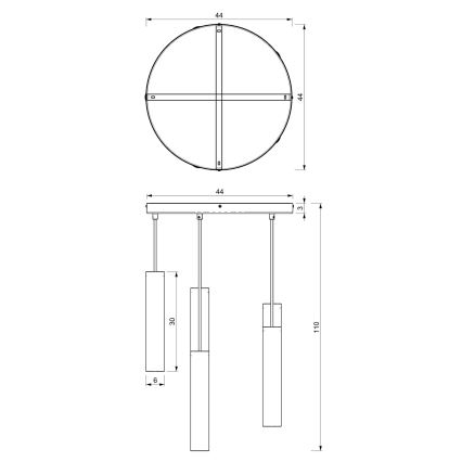 Hängeleuchte RAITO 6xGU10/8W/230V messing