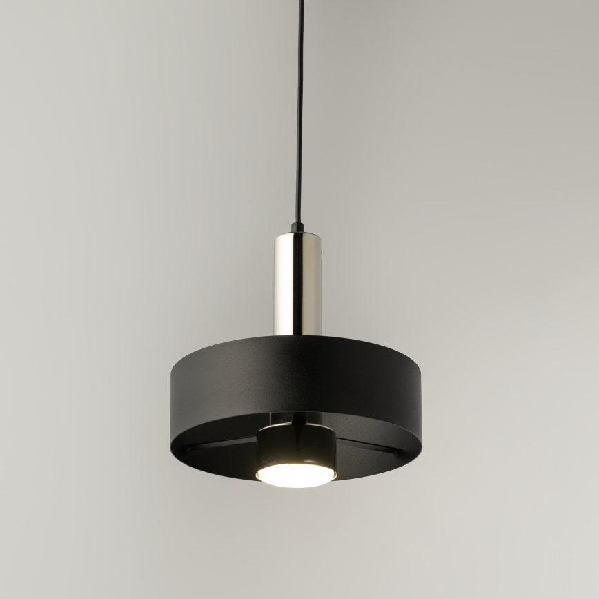 Hängeleuchte RIF LUX 1xGX53/12W/230V d 25 cm schwarz/glänzendes Chrom