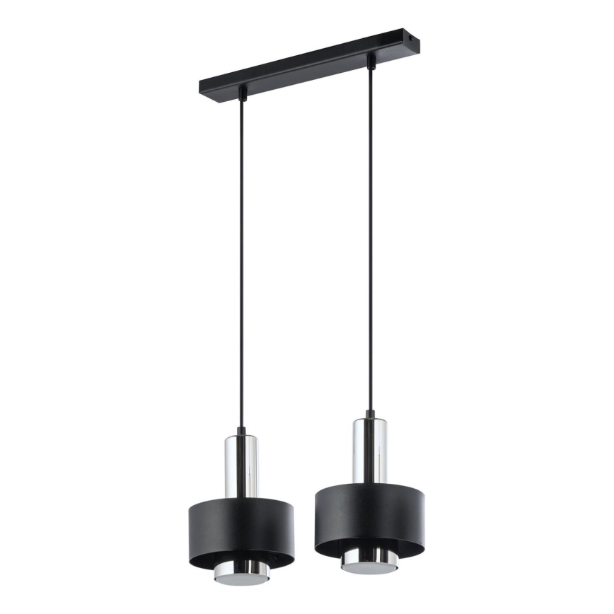 Hängeleuchte RIF LUX 2xGX53/12W/230V schwarz/glänzendes Chrom