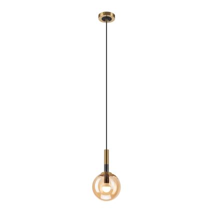 Hängeleuchte ROLLO 1xE14/5W/230V golden/rauchig beige