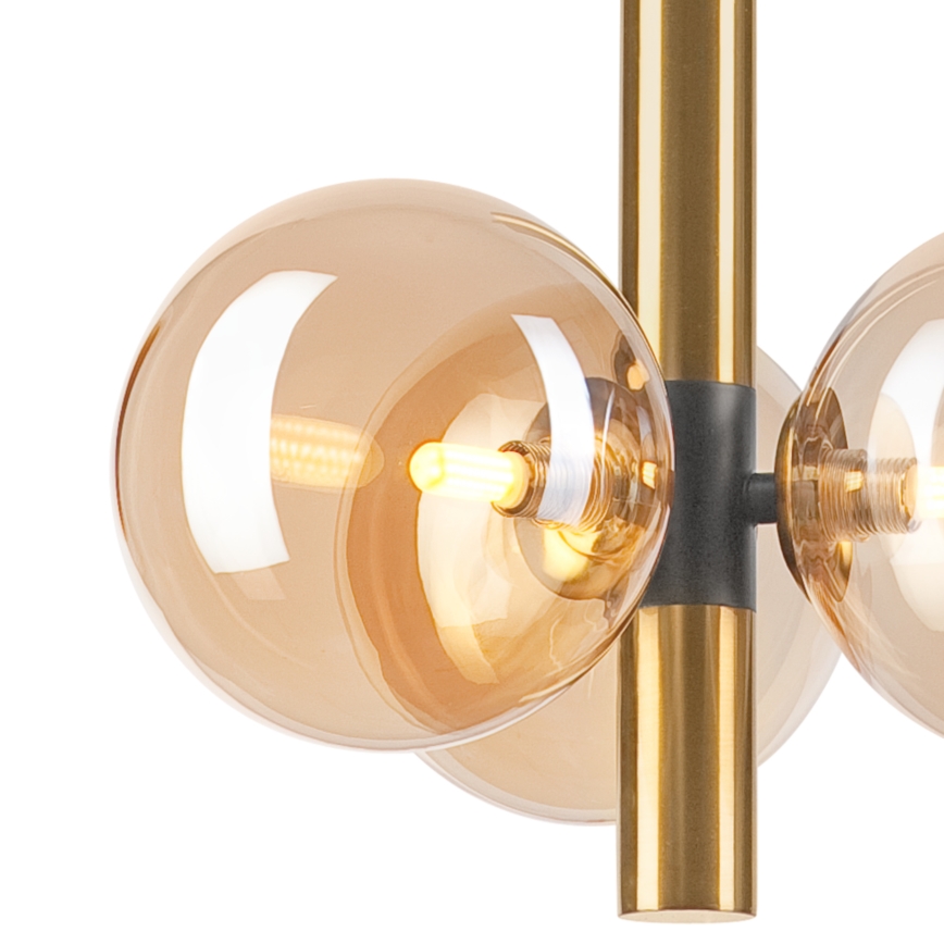 Hängeleuchte ROLLO 3xG9/5W/230V golden/rauchig beige
