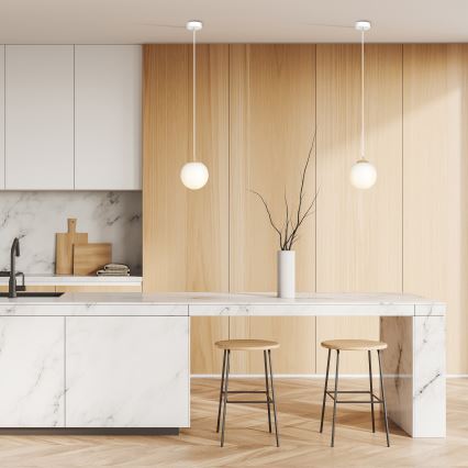Hängeleuchte ROYAL 1xE14/10W/230V d 14 cm weiß