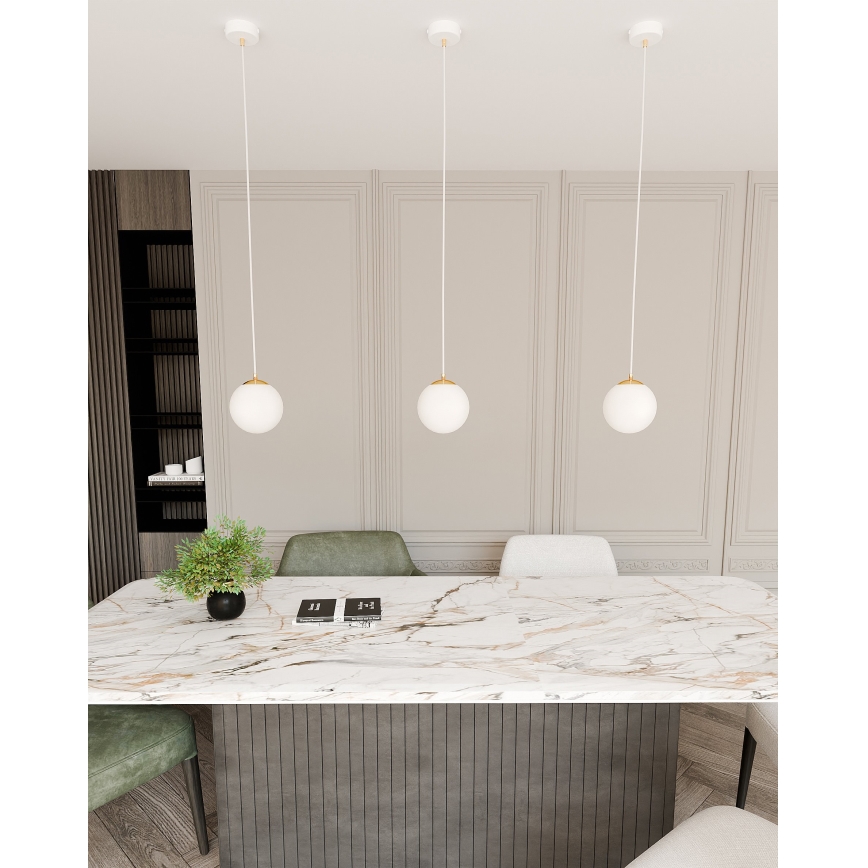 Hängeleuchte ROYAL 1xE14/10W/230V d 14 cm weiß