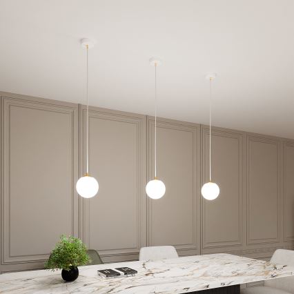 Hängeleuchte ROYAL 1xE14/10W/230V d 14 cm weiß