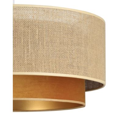 Hängeleuchte SARTA mit Kabel 1xE27/60W/230V kupferfarben/Jute