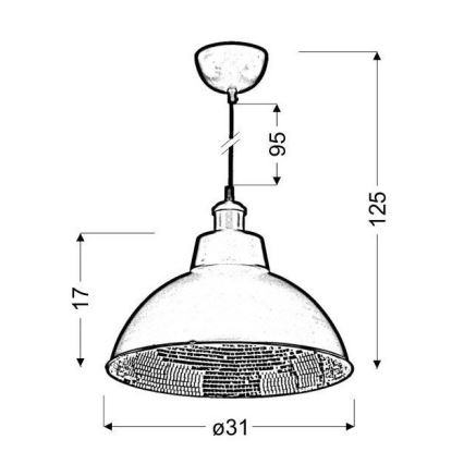 Hängeleuchte SCRIMI 1xE27/60W/230V