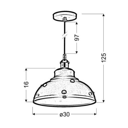 Hängeleuchte SCRIMI 1xE27/60W/230V