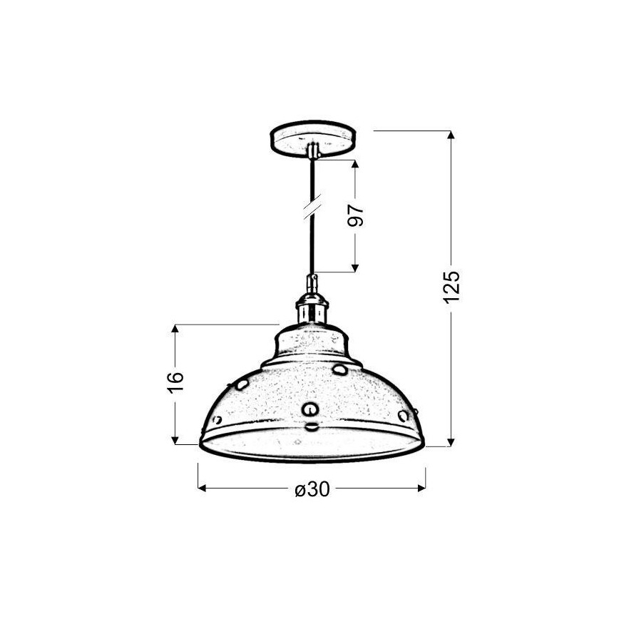 Hängeleuchte SCRIMI 1xE27/60W/230V