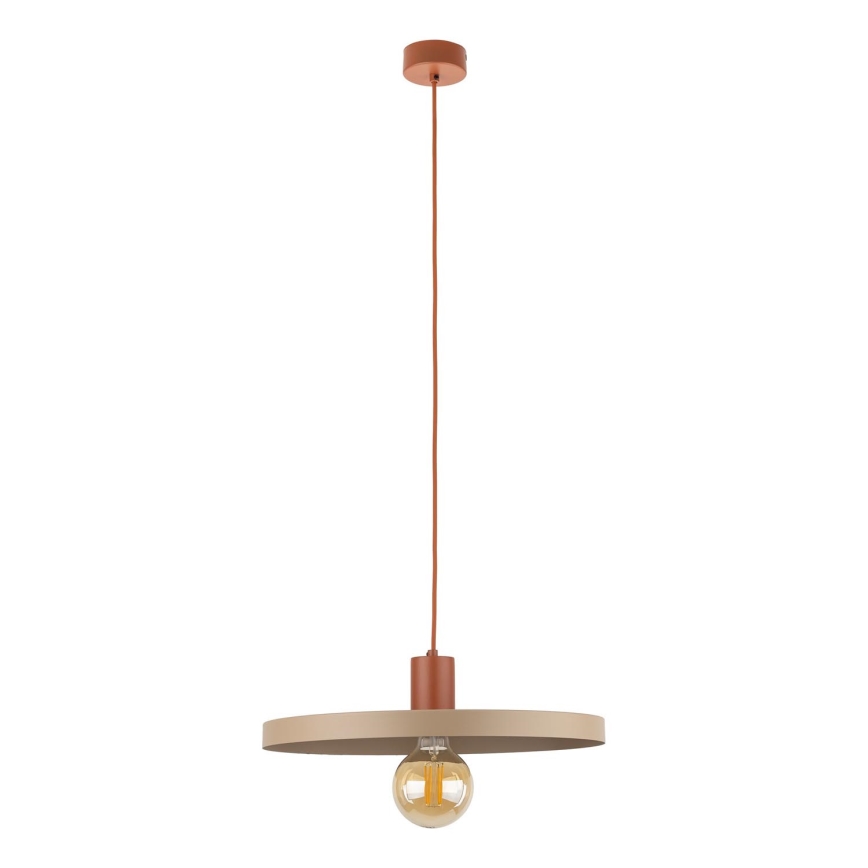Hängeleuchte SILA 1xE27/15W/230V d 40 cm beige/Ziegel