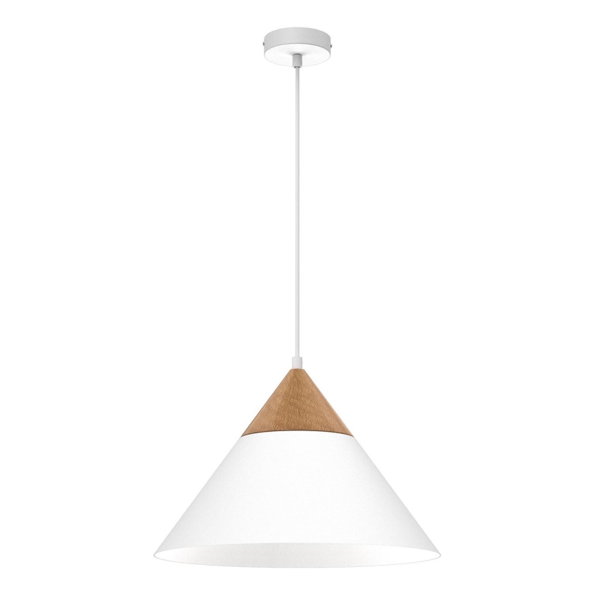 Hängeleuchte SINGLE 1xE27/15W/230V weiß/Buche