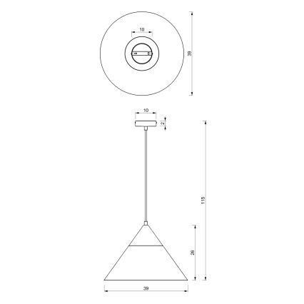 Hängeleuchte SINGLE 1xE27/15W/230V weiß/Buche