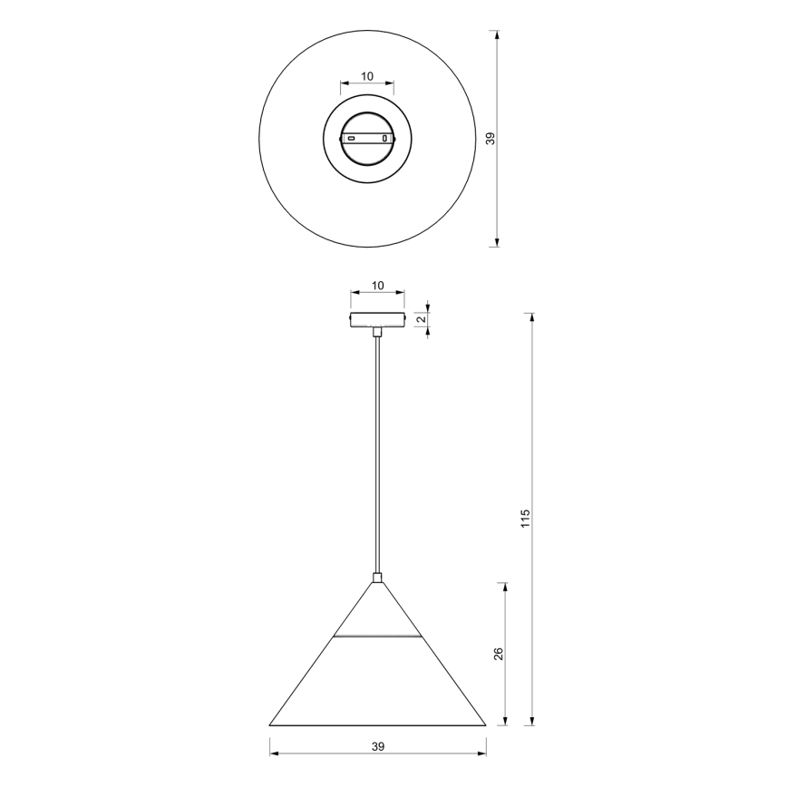 Hängeleuchte SINGLE 1xE27/15W/230V weiß/Buche
