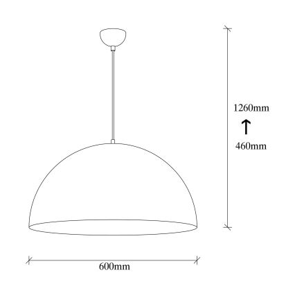 Hängeleuchte SIVANI mit Kabel 1xE27/40W/230V Ø 60 cm schwarz/kupfer