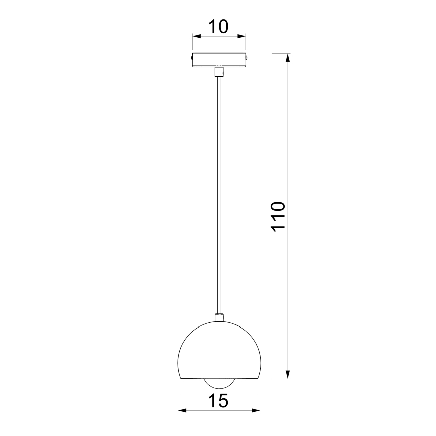 Hängeleuchte SOOL an Kabel 1xE27/15W/230V Ø 15 cm creme