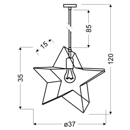 Hängeleuchte STAR 1xE27/60W/230V