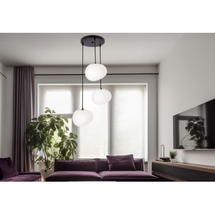 Hängeleuchte STONES 3xE27/40W/230V