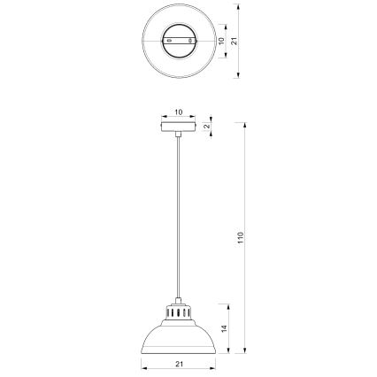 Hängeleuchte SVEN 1xE27/15W/230V weiß