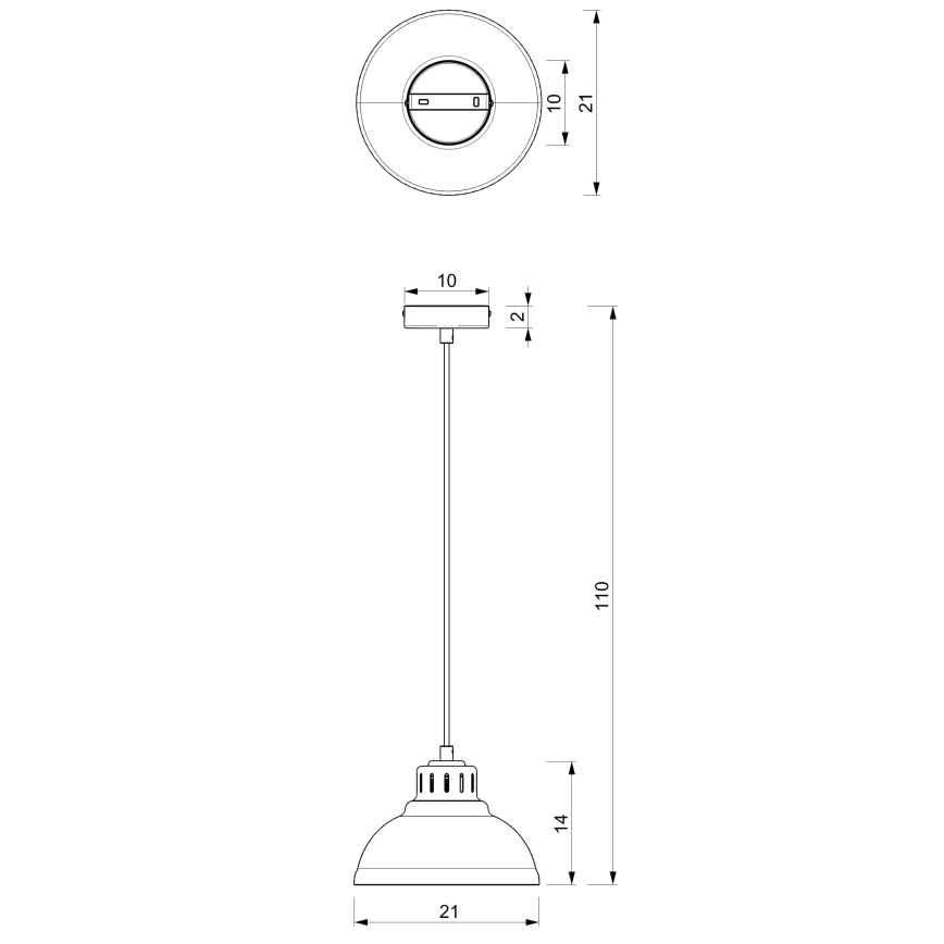 Hängeleuchte SVEN 1xE27/15W/230V weiß