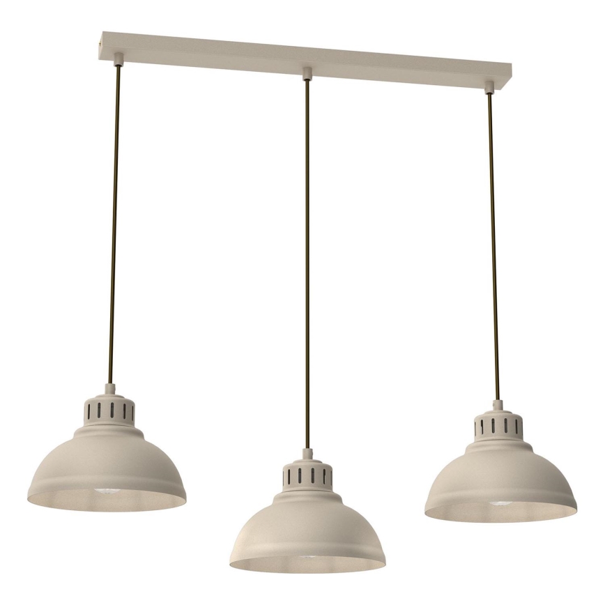 Hängeleuchte SVEN 3xE27/15W/230V beige