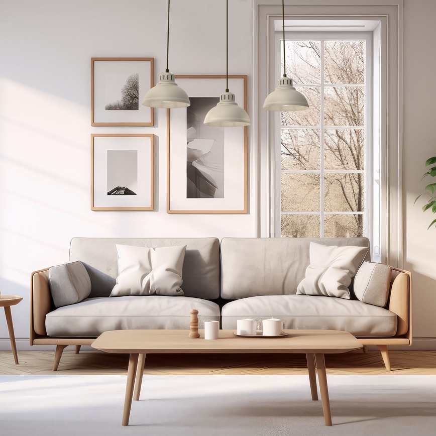 Hängeleuchte SVEN 3xE27/15W/230V beige